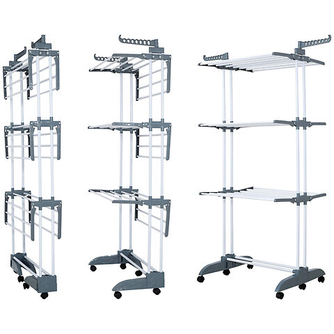 Glamhaus Digital Electric Clothes Airer Heated Drying Rack 4tier